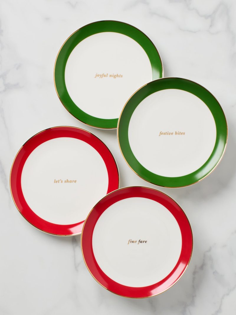 Evergreen Rim Accent Plates - Set of 4