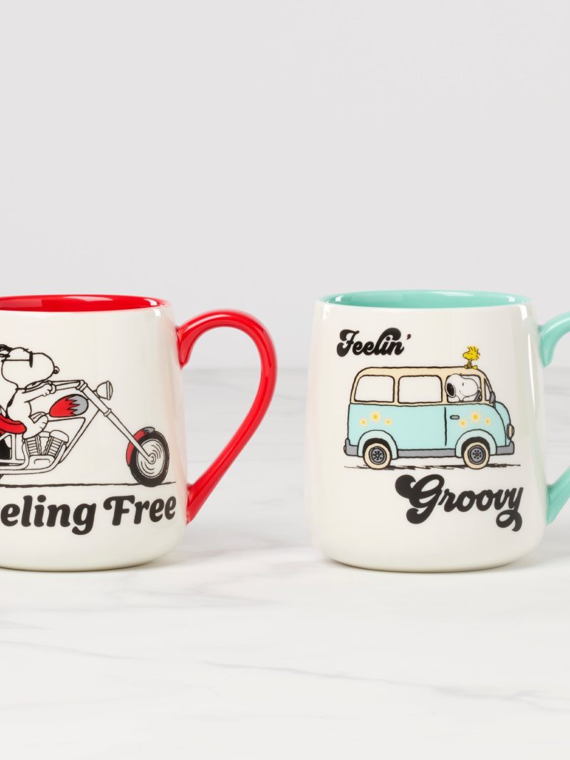 Peanuts Mugs - Set of 2 - Groovy-Feeling Free