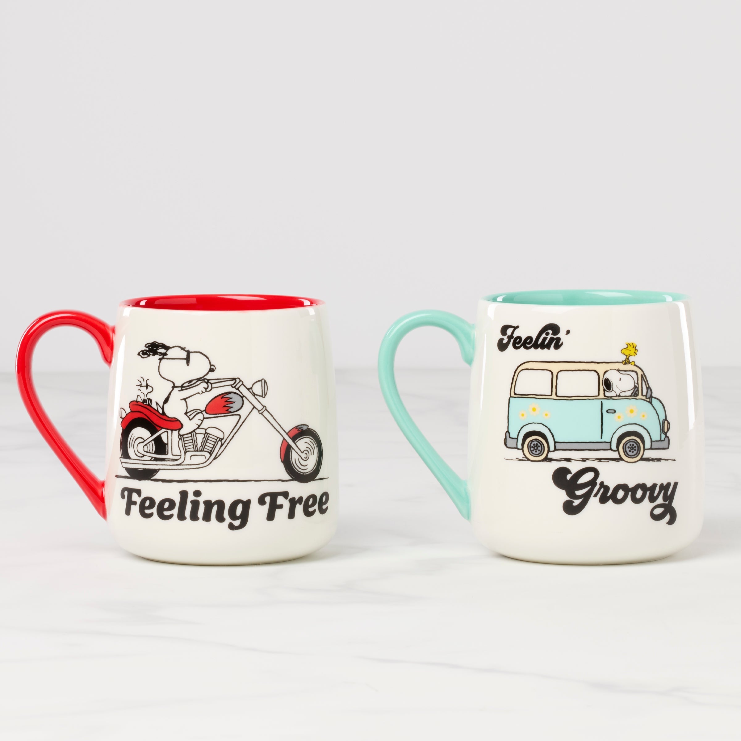 Peanuts Mugs - Set of 2 - Groovy-Feeling Free